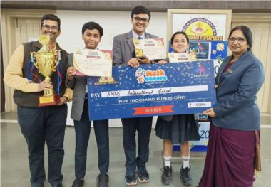 AMNSIS bags champions trophy at Mathematics Quiz