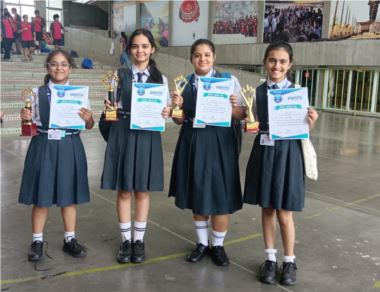 AMNSIS students outshine in Aksharrath Hindi Story/Essay Writing and Elocution Competition, 2024 